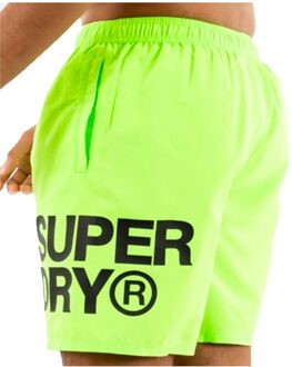 Superdry neon zwempak voor heren Groen - 2XL