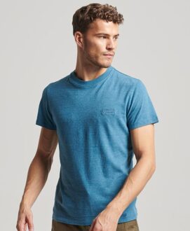 Superdry Organic Cotton Essential Logo T-Shirt Alaskan Blue Marl  M Blauw