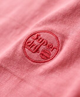 Superdry Organic Cotton Vintage Texture T-Shirt Desert Rose Pink  2XL Roze