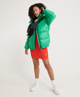 Superdry Paneel Sweat Jurk met lange mouwen Rood - 2XS