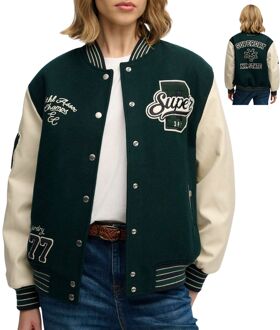 Superdry Patched Varsity Bomber Jacket Dames - 8