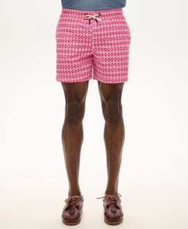 Superdry PRINTED 15 INCH SWIM SHORT Pink Geo Print  L Roze