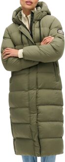 Superdry Ripstop Hooded Longline Puffer Winterjas Dames - 36