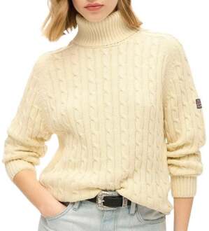 Superdry Slouchy Cable Roll Neck Trui Dames - 38