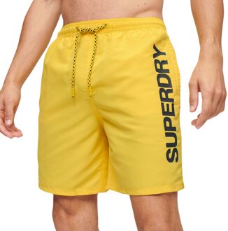 Superdry Sport Graphic 17" Zwemshort Heren geel - zwart - XL