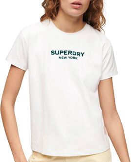 Superdry Sport Luxe Shirt Dames wit - groen - 36