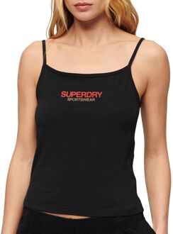 Superdry Sportswear Logo Fitted Cami Tanktop Dames zwart - rood - bruin - 40