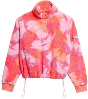 Superdry Super Soft Printed Casaul Sweater Dames M/38 Koraal