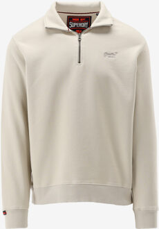 Superdry Sweater ESSENTIAL LOGO HALF ZIP ecru - S;M;L;XL;XXL