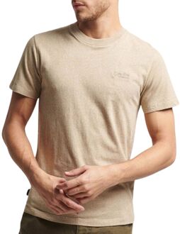 Superdry T-Shirt Essential Logo  Kaki heren Zand / Kakhi - L,XL,S,XXL,M
