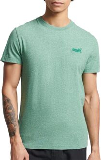Superdry T-shirt met logoborduring Groen - S