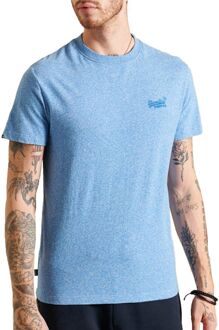 Superdry T-shirt met logoborduring Lichtblauw - XXL
