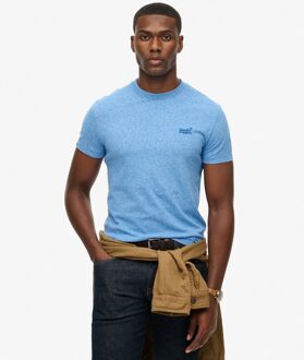 Superdry T-shirt met logoborduring Lichtblauw