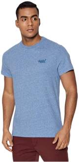 Superdry T-shirt met logoborduring Lichtblauw