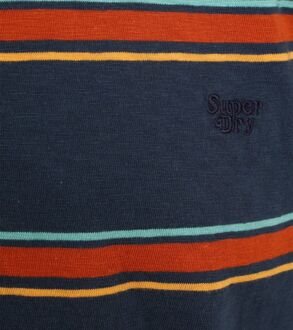 Superdry T-Shirt Vintage Strepen Donkerblauw - XL