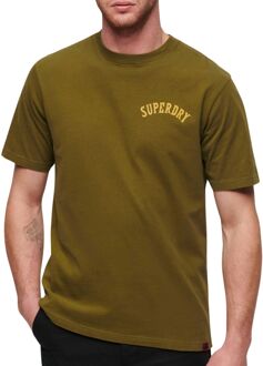 Superdry Tattoo Graphic Loose Shirt Heren groen - geel - wit - oranje - M