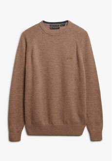 Superdry Trui van wolmix taupe Bruin - M