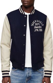 Superdry Varsity Bomber Jas Navy Donkerblauw - L,XL,XXL