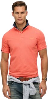 Superdry Vint Destroy Polo Heren 2XL Koraal