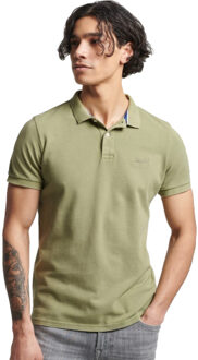 Superdry Vint Destroy Polo Heren S Donkergroen
