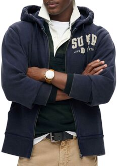 Superdry Vintage Athletic Ziphood Vest Heren - S