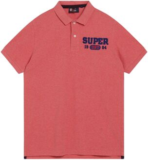 Superdry Vintage Superstate Polo Heren roze - donkerblauw - XXL
