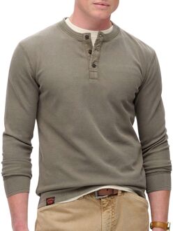 Superdry Vintage Textured Grandad LS Top Heren