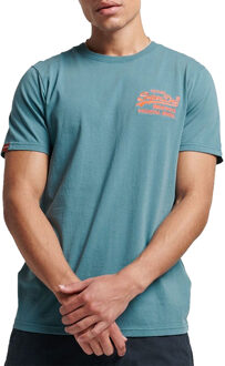 Superdry Vintage VL Neon Casual T-shirt Heren L Blauw