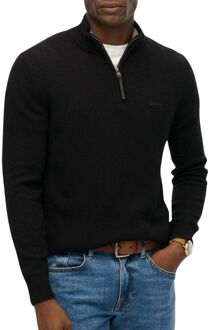 Superdry Wool Blend Half Zip Sweater Heren - L