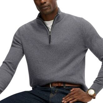 Superdry Wool Blend Half Zip Sweater Heren - XL