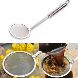 Superfijne 304 Rvs Olieramp Lepel Filter Kleine Vergiet om Olie Over de Mesh Zeef Olie Scoop Keuken Scoop
