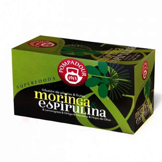 Superfood Moringa & spirulina. 20 infusions Pompadour