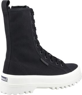 Superga 2641 Alpina Hoge Katoenmix Dames Zwart Laarzen - EU 42 / UK 8