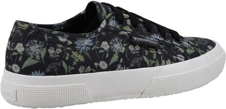 Superga 2750 Floral Print Cotton Damestrainers Donkergrijs/Bloemenprint - EU 42 / UK 8