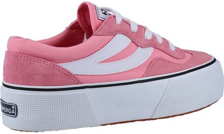 Superga 3041 Revolley Colorblock Platform Leer Dames Roze/Wit Trainers - EU 36 / UK 3