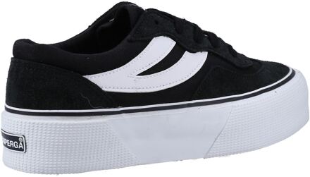 Superga 3041 Revolley Colorblock Platform Leer Dames Zwart/Wit Trainers - maat EU 36 / UK 3