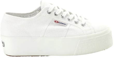 Superga Witte Textiele Damessneakers Superga , White , Dames - 41 EU