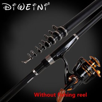 Superhard Draagbare 2.4m 3.0m 3.6m 4.5m 5.4m 6.3m 7.2m Carbon Telescopische Hengel zee Hengels Hengel Spinning Hengel 5.4 m
