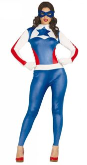Superhelden kostuum jumpsuit vrouw