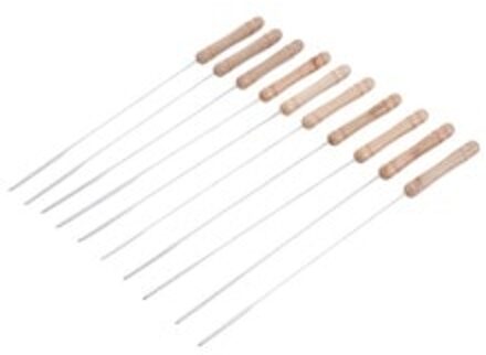 Superieure 10pcs Outdoor Picknick BBQ Barbecue Spies Gebraden Stok Roestvrijstalen Naald
