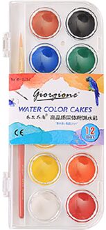 Superieure 12 Kleur Solide Aquarel Verf Set Met Water Borstel Draagbare Water Kleur Pigment Voor Beginners Tekening Levert #3