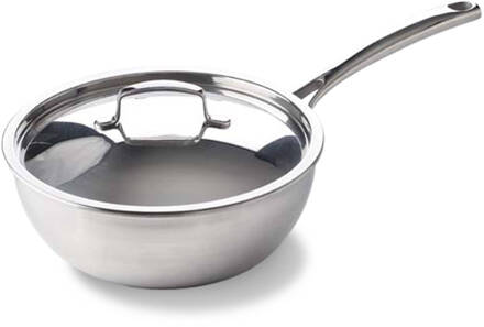 Superior Triply Sauteuse met deksel 24 cm Zilver