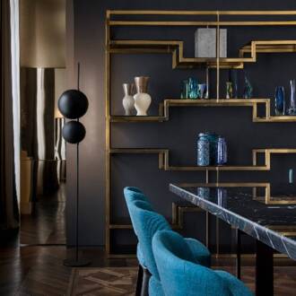 Superluna 397 LED vloerlamp, zwart