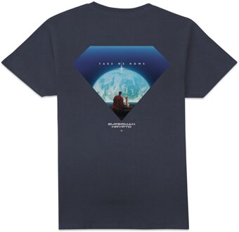 Superman Earth View Hope Unisex T-Shirt - Navy - XXL Blauw