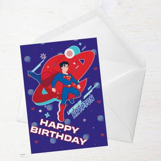 Superman Krypton Happy Birthday Greetings Card - Large Card