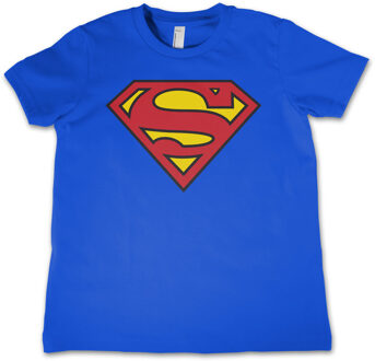 Superman logo verkleed t-shirt - blauw - jongens/meisjes - Film/serie merchandise voor kinderen Multi
