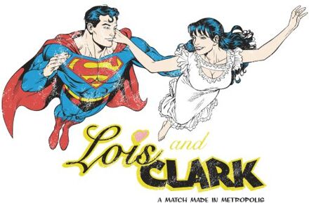 Superman Lois And Clark Unisex T-Shirt - White - 5XL Wit