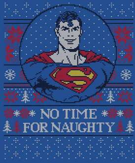 Superman May Your Holidays Be Super Men's Christmas T-Shirt - Royal Blue - S Blauw