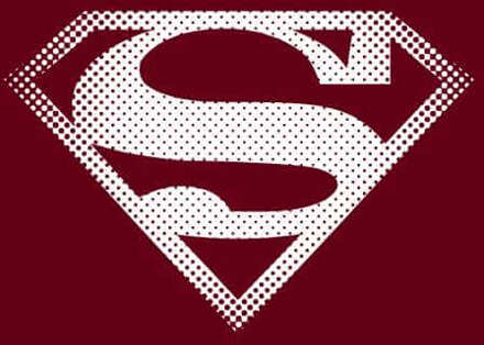 Superman Spot Logo Hoodie - Burgundy - L - Burgundy