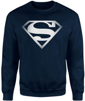 Superman Spot Logo Sweatshirt - Navy - L - Navy blauw